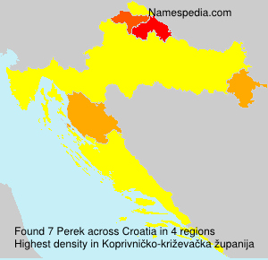 Surname Perek in Croatia Surname Perek in Croatia