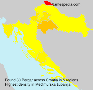 Surname Pergar in Croatia Surname Pergar in Croatia