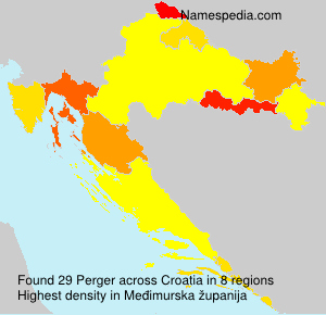 Surname Perger in Croatia Surname Perger in Croatia