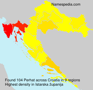 Surname Perhat in Croatia Surname Perhat in Croatia