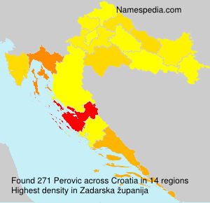 Surname Perovic in Croatia Surname Perovic in Croatia