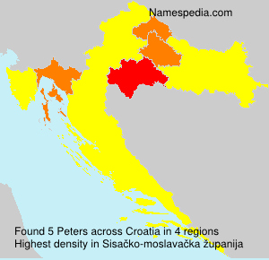 Surname Peters in Croatia Surname Peters in Croatia