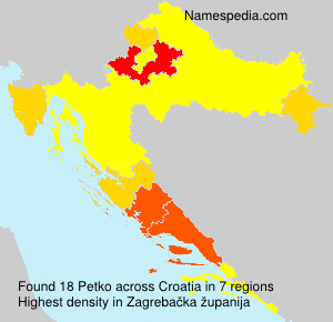 Surname Petko in Croatia