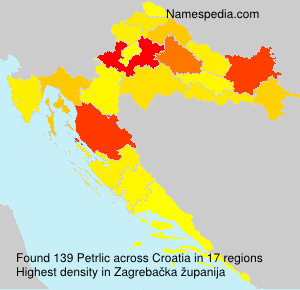 Surname Petrlic in Croatia Surname Petrlic in Croatia