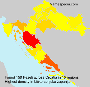 Surname Pezelj in Croatia Surname Pezelj in Croatia