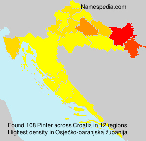 Surname Pinter in Croatia Surname Pinter in Croatia