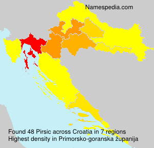 Surname Pirsic in Croatia Surname Pirsic in Croatia