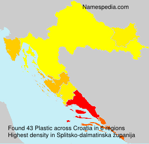Surname Plastic in Croatia Surname Plastic in Croatia