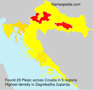 Surname Plesic in Croatia Surname Plesic in Croatia
