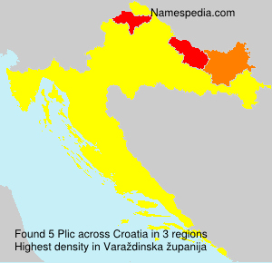 Surname Plic in Croatia Surname Plic in Croatia
