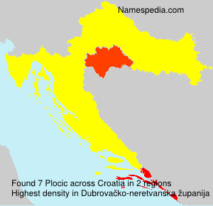 Surname Plocic in Croatia Surname Plocic in Croatia