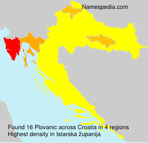 Surname Plovanic in Croatia Surname Plovanic in Croatia