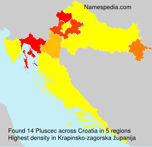 Surname Pluscec in Croatia Surname Pluscec in Croatia