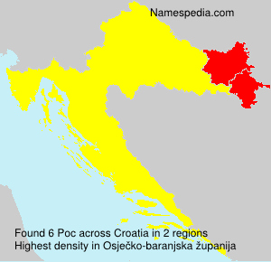Surname Poc in Croatia Surname Poc in Croatia