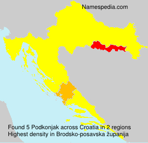 Surname Podkonjak in Croatia Surname Podkonjak in Croatia