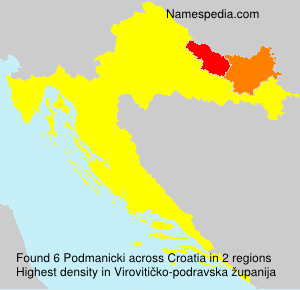 Surname Podmanicki in Croatia Surname Podmanicki in Croatia
