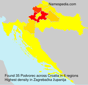 Surname Podvorec in Croatia Surname Podvorec in Croatia