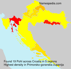 Surname Pohl in Croatia Surname Pohl in Croatia