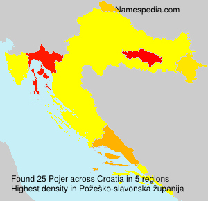 Surname Pojer in Croatia Surname Pojer in Croatia
