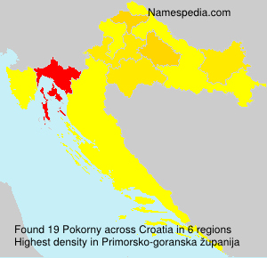 Surname Pokorny in Croatia Surname Pokorny in Croatia