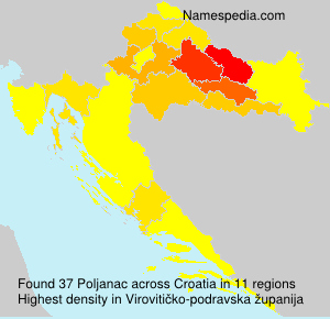 Surname Poljanac in Croatia Surname Poljanac in Croatia