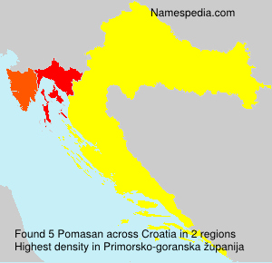 Surname Pomasan in Croatia Surname Pomasan in Croatia