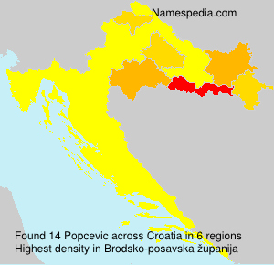 Surname Popcevic in Croatia Surname Popcevic in Croatia