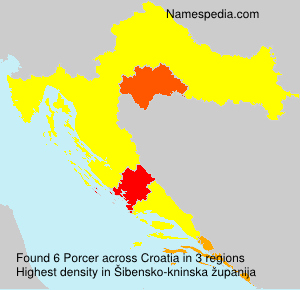 Surname Porcer in Croatia Surname Porcer in Croatia