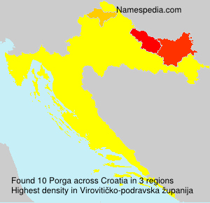 Surname Porga in Croatia Surname Porga in Croatia