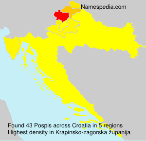Surname Pospis in Croatia Surname Pospis in Croatia