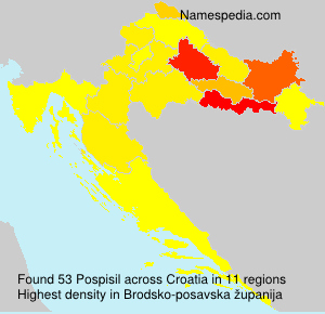 Surname Pospisil in Croatia Surname Pospisil in Croatia