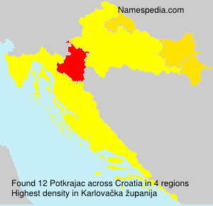 Surname Potkrajac in Croatia Surname Potkrajac in Croatia