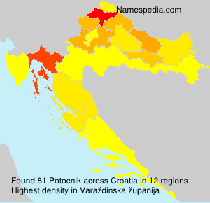 Surname Potocnik in Croatia Surname Potocnik in Croatia