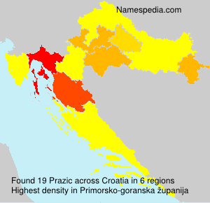 Surname Prazic in Croatia Surname Prazic in Croatia
