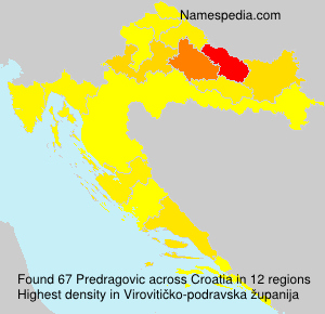 Surname Predragovic in Croatia Surname Predragovic in Croatia