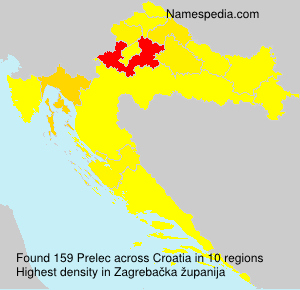 Surname Prelec in Croatia Surname Prelec in Croatia