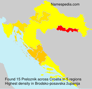 Surname Preloznik in Croatia Surname Preloznik in Croatia