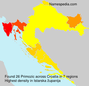 Surname Primozic in Croatia Surname Primozic in Croatia