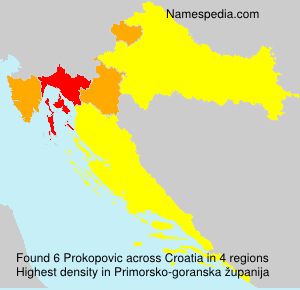 Surname Prokopovic in Croatia Surname Prokopovic in Croatia