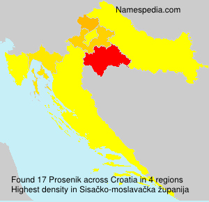 Surname Prosenik in Croatia Surname Prosenik in Croatia