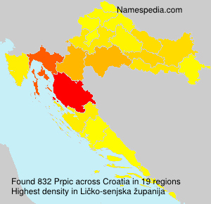 Surname Prpic in Croatia Surname Prpic in Croatia