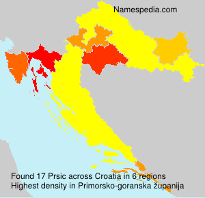 Surname Prsic in Croatia Surname Prsic in Croatia