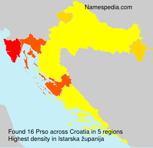 Surname Prso in Croatia Surname Prso in Croatia