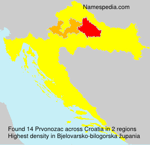 Surname Prvonozac in Croatia Surname Prvonozac in Croatia