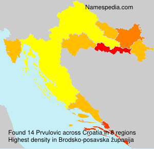 Surname Prvulovic in Croatia Surname Prvulovic in Croatia