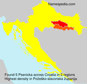 Surname Psenicka in Croatia Surname Psenicka in Croatia