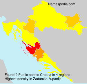 Surname Pualic in Croatia