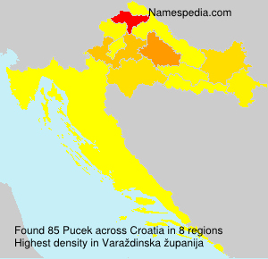 Surname Pucek in Croatia