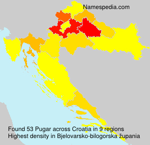 Surname Pugar in Croatia Surname Pugar in Croatia