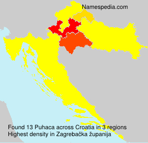 Surname Puhaca in Croatia Surname Puhaca in Croatia